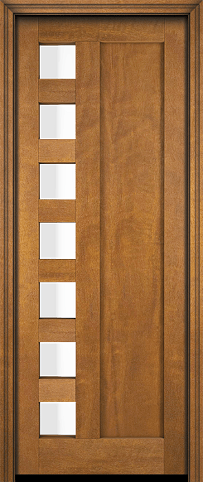 Mahogany Artistic Lite Designer  Contemporary Modern 1 Panel Shaker Single Door|G102SQ-SH-SH