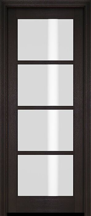Mahogany Full Lite, 4 Lite SDL Single Door|G401-OG