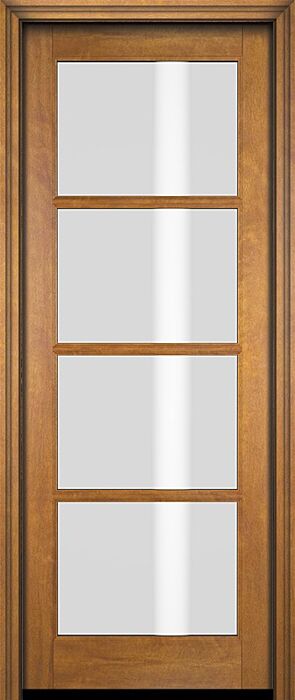 Mahogany Full Lite, 4 Lite SDL Single Door|G401-OG