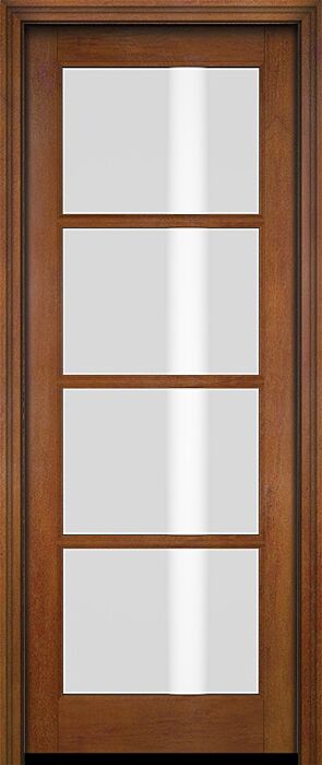 Mahogany Full Lite, 4 Lite SDL Single Door|G401-OG