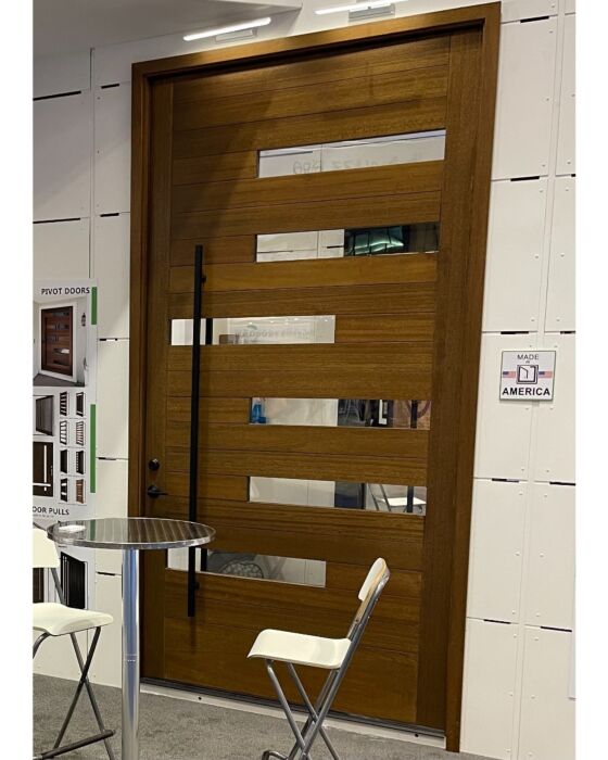 Mahogany Anahita Artistic Lite Designer  Pivot Door