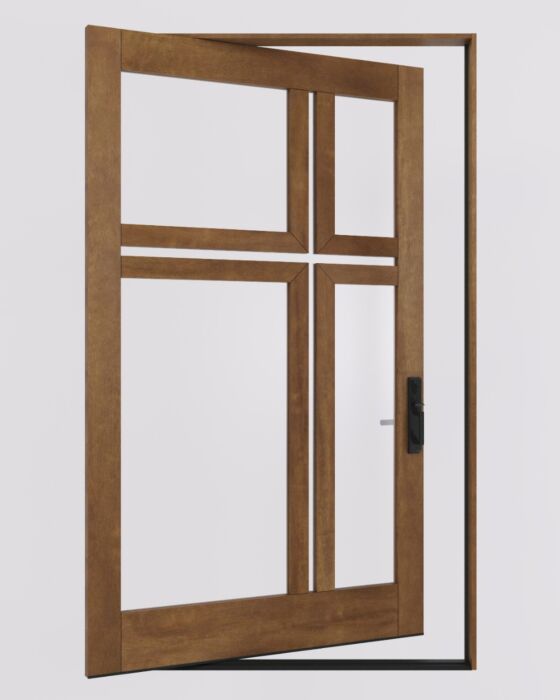 Mahogany KROSSA SDL Contemporary Modern Shaker Pivot Door