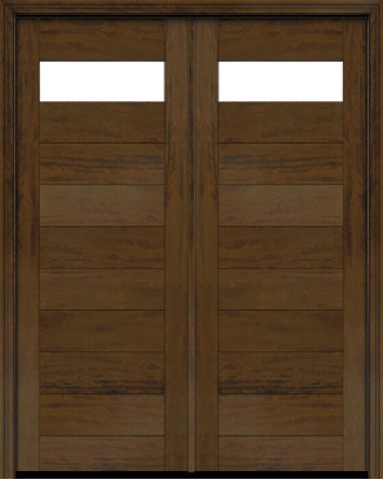 Mahogany Top View  Modular Modern Shaker Double Door|MR-11-1001-1