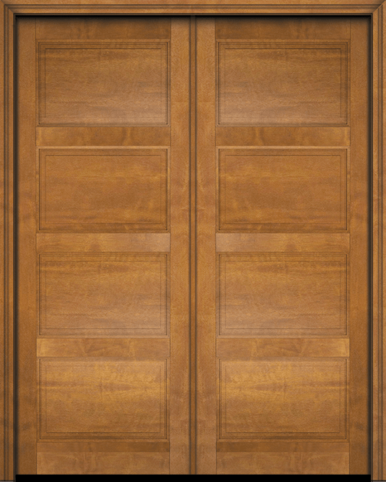 Mahogany 4 Panel Solid Double Door|P401-S-OG