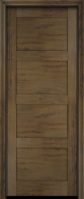 Mahogany Modern 4 Panel Shaker Solid Single Door|P401-SH-SH