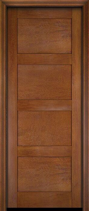 Mahogany Modern 4 Panel Shaker Solid Single Door|P401-SH-SH