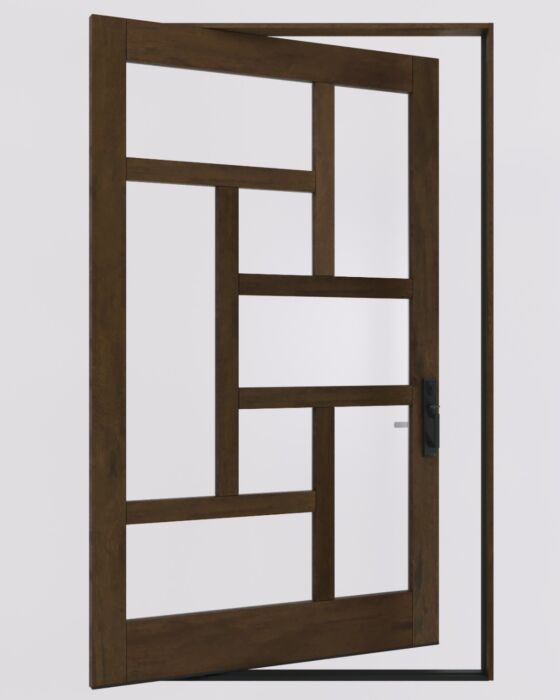 Mahogany PINELLAS Stylish Multi Lite SDL Designer Pivot Door
