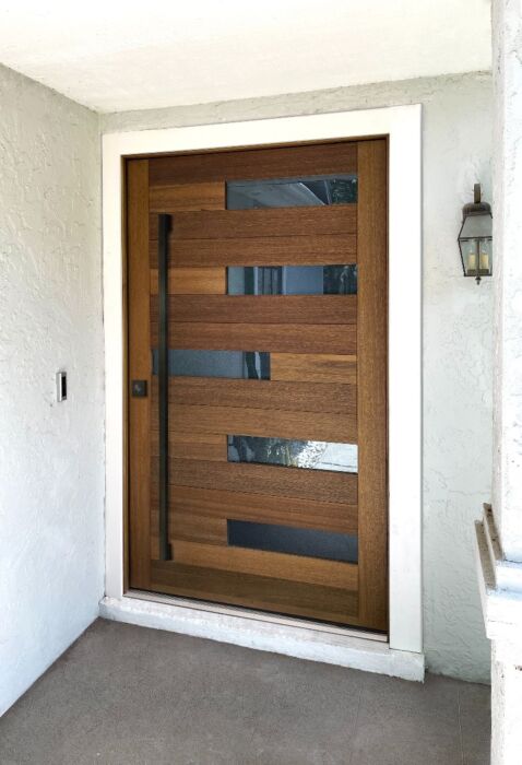 Mahogany Anahita Artistic Lite Designer  Pivot Door