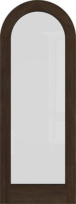 Mahogany Round Top Full Lite Single Door|G101-R-OG
