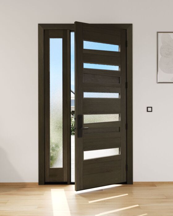Serenade Artistic Lite Shaker Contemporary Modern Single Door, Sidelite