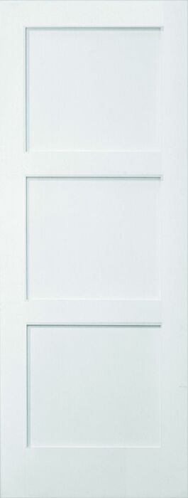 96" WG | 20 min Fire Rated Solid Core 3 Equal Panel Shaker Smooth Single Door|1-3/4" Thick
