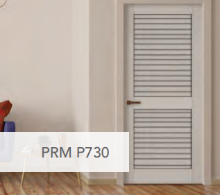 80" WG | Primed Plantation Louvers Single Door | 730