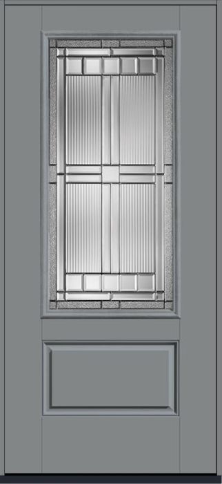 80 Saratoga 3/4 Lite 1 Panel Smooth Fiberglass Single Door , WBD Impact