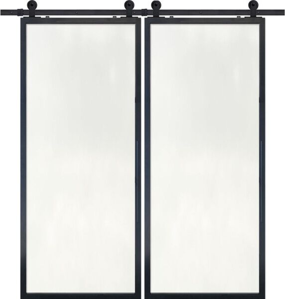 1 Lite Contemporary Metal Double Barn Door