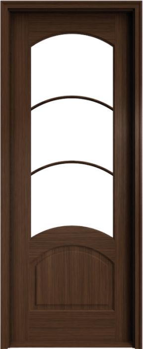 96" Mahogany Aberdeen 3 Lite SDL Single Door