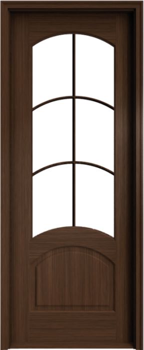 96" Mahogany Aberdeen 6 Lite SDL Single Door