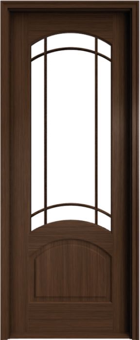 96" Mahogany Aberdeen 9 Lite Prairie SDL Single Door