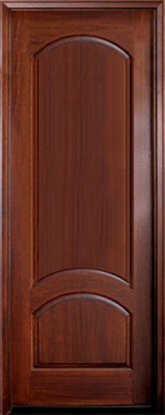 96" Mahogany Aberdeen Solid Panel Single Door