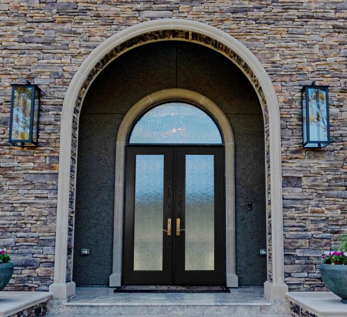 Low-e Full Lite Fiberglass Double Door
