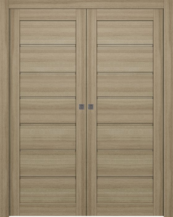 Prefinished Alda Shambor Modern Interior Double Pocket Door