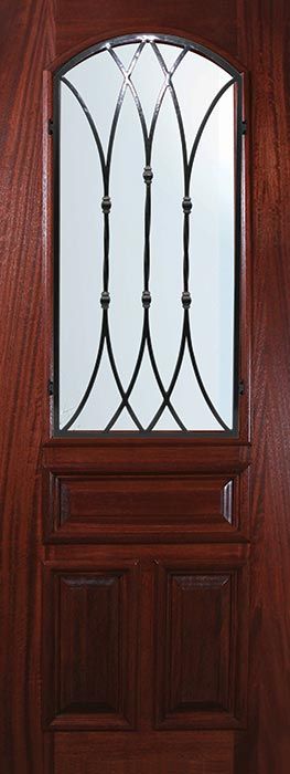 36" x 96" Arch Lite Warwick Mahogany Door