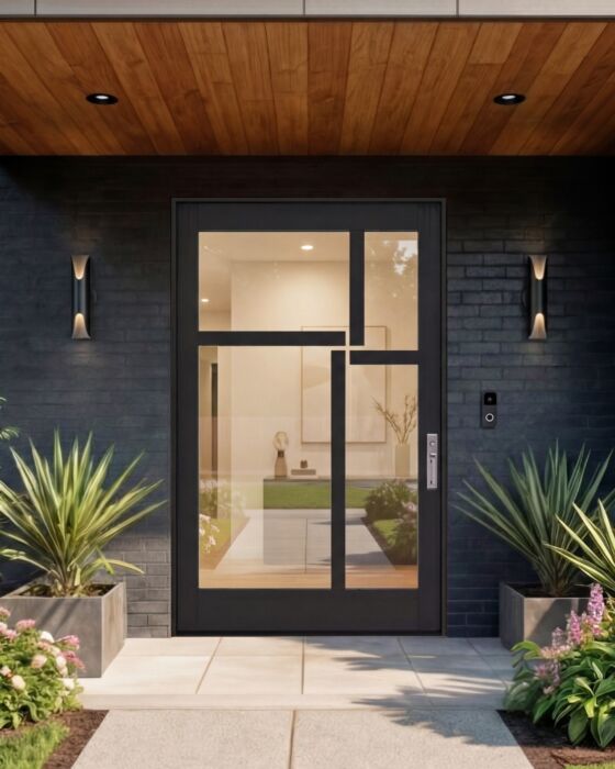 Mahogany ASKA SDL Contemporary Modern Shaker Pivot Door