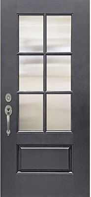 ValueSeries|36" x 80" 3/4 6 Lite SDL Mahogany Flush Single Door