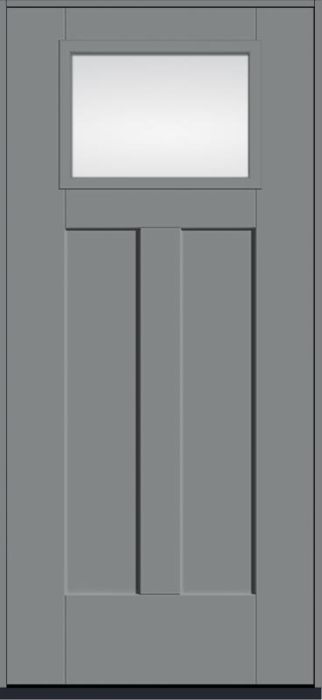 80 Low-E Craftsman Top View 2 Panel Shaker Smooth Fiberglass Single Door , WBD Impact