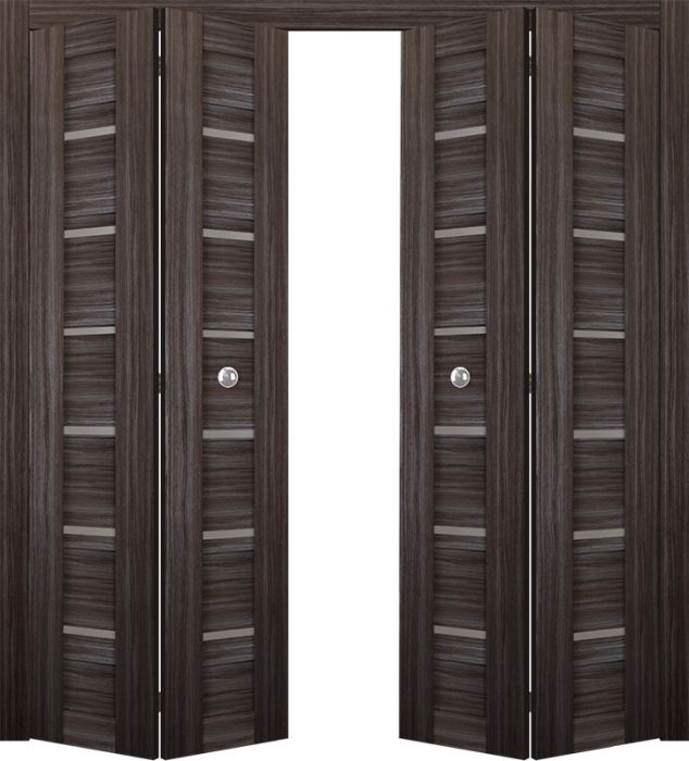 Prefinished Alba Gray Oak Modern Interior Bi-Fold 4 Door