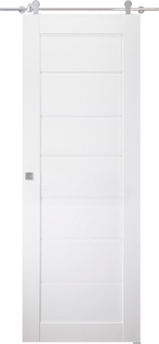 Prefinished Alda Bianco Noble Modern Interior Barn Door