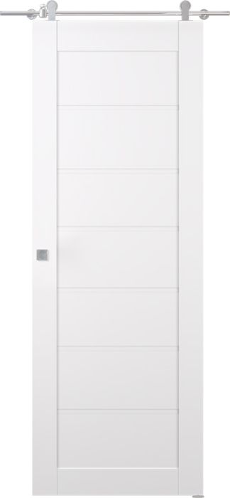Prefinished Alda Snow White Modern Interior Barn Door