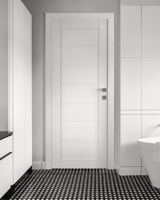Prefinished Alda Snow White Modern Interior Single Door