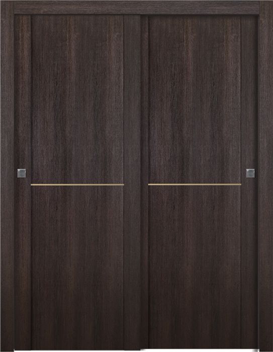 Prefinished Avon 01 1H Veralinga Oak Modern Interior Bypass Door