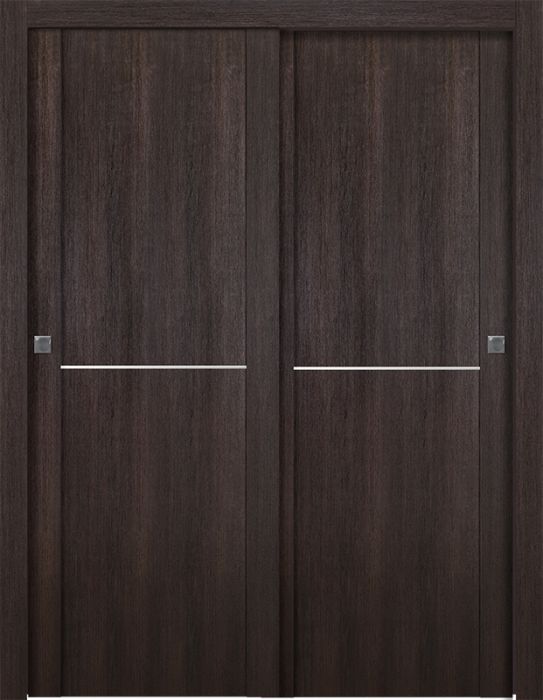 Prefinished Avon 01 1H Veralinga Oak Modern Interior Bypass Door