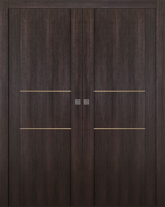 Prefinished Avon 01 2H Veralinga Oak Modern Interior Double Pocket Door