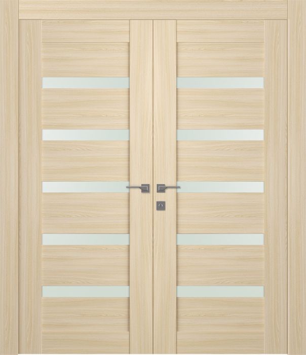 Prefinished Avon 07-04 Vetro Loire Ash Modern Interior Double Door