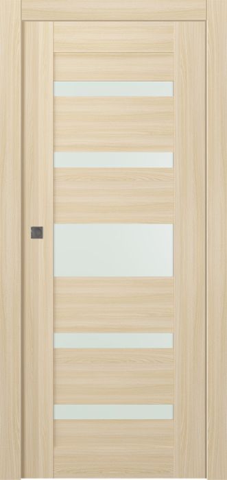 Prefinished Avon 07-05 Vetro Loire Ash Modern Interior Single Pocket Door