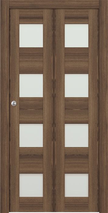 Prefinished Avon 07-08 Vetro Pecan Nutwood Modern Interior Bi-Fold 2 Door