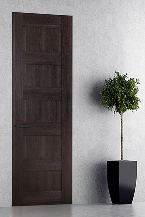 Prefinished Avon 07 4R Veralinga Oak Modern Interior Single Door with Invisible Frame