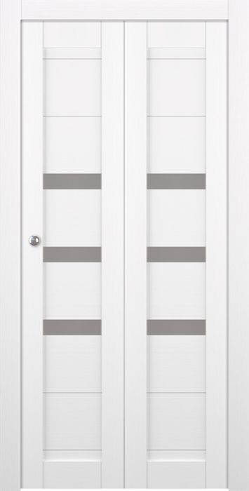 Prefinished Dora Vetro Bianco Noble Modern Interior Bi-Fold 2 Door