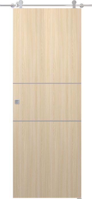 Prefinished Optima 2H Loire Ash Modern Interior Barn Door
