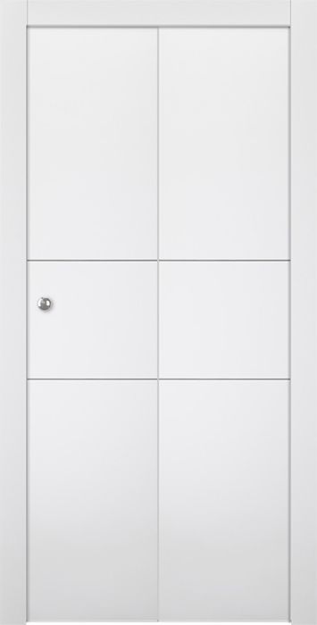 Prefinished Optima 2H Snow White Modern Interior Bi-Fold 2 Door
