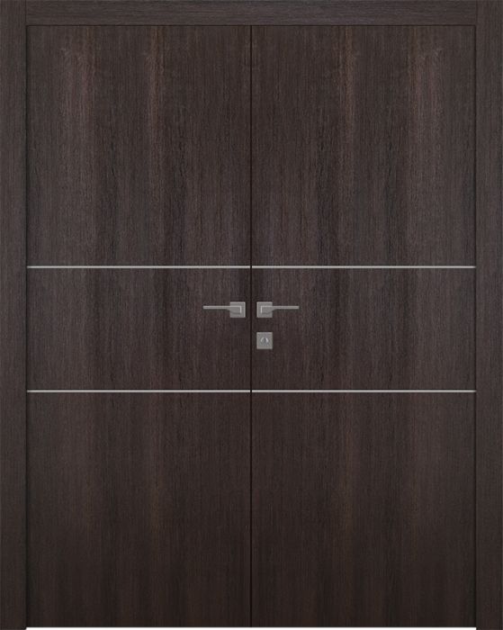 Prefinished Optima 2H Veralinga Oak Modern Interior Double Door