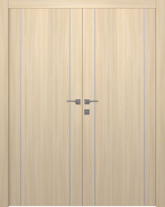 Prefinished Optima 2U Loire Ash Modern Interior Double Door