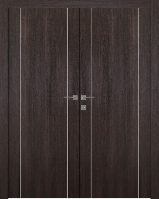 Prefinished Optima 2U Veralinga Oak Modern Interior Double Door