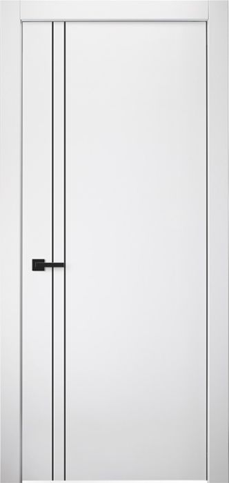 Prefinished Optima 2V Black Snow White Modern Interior Single Door