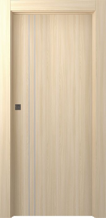 Prefinished Optima 2V Loire Ash Modern Interior Single Pocket Door