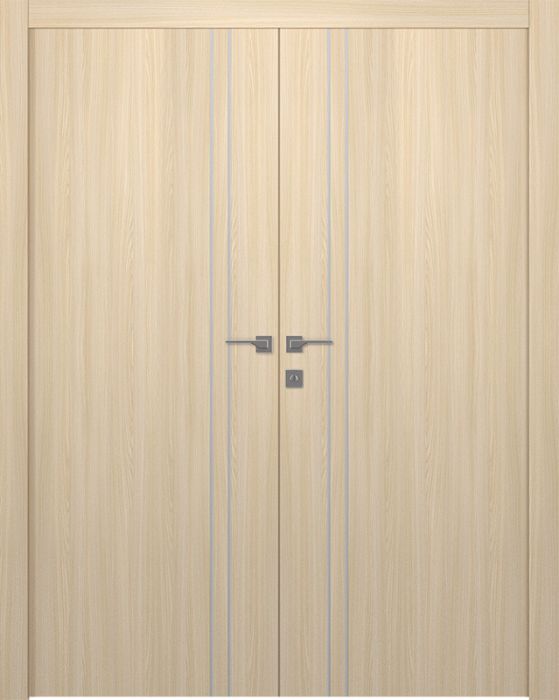 Prefinished Optima 2V Loire Ash Modern Interior Double Door