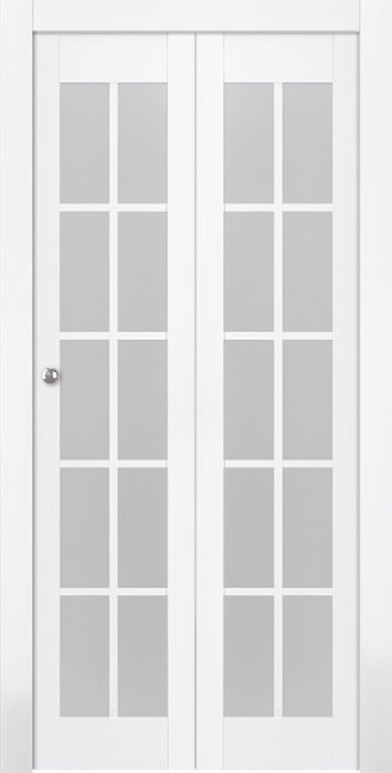 Prefinished Palladio 10 Lite Vetro Bianco Noble Modern Interior Bi-Fold 2 Door