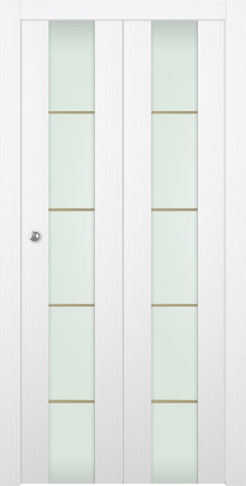 Prefinished Palladio 202 4H Vetro Bianco Noble Modern Interior Bi-Fold 2 Door